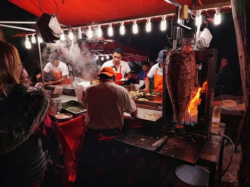 Taquería counter